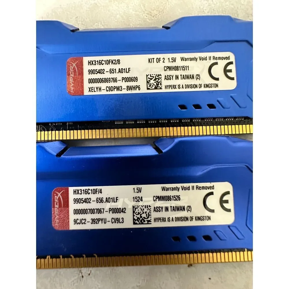 Kingston HyperX Fury 8GB 2x4GB DDR3‎ 1600 PC3-12800 RAM HX316C10F/4